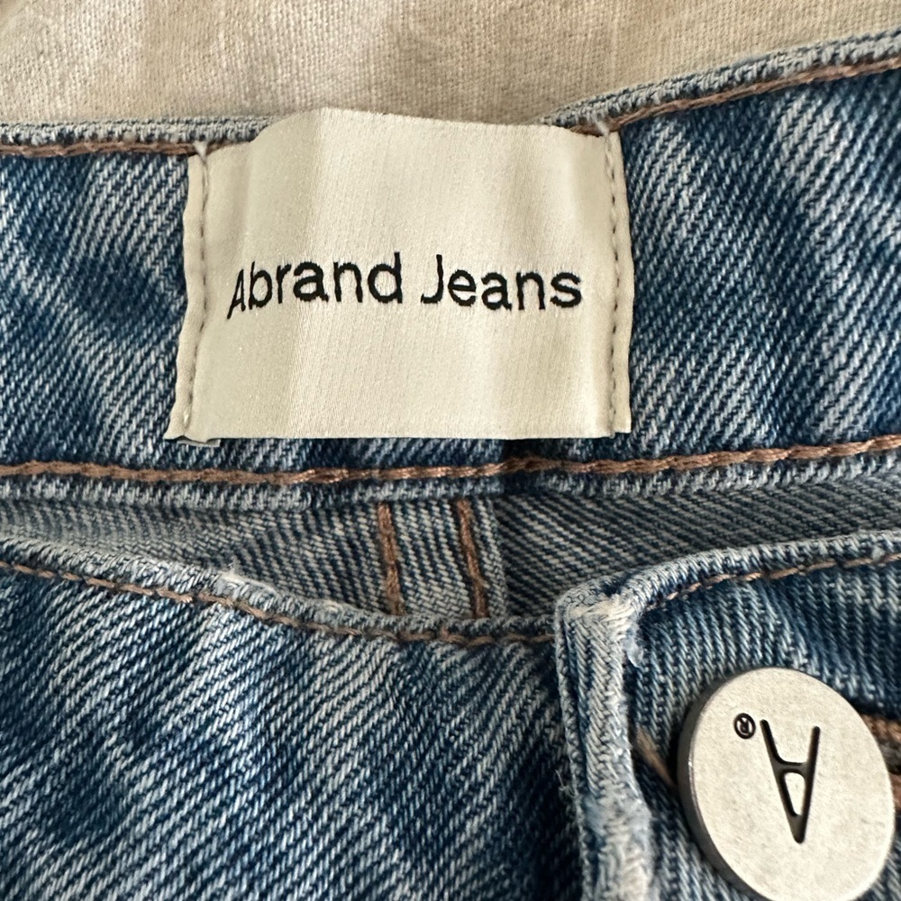 Abrand Wide Leg Blue Denim Jeans - Picture 3 of 4